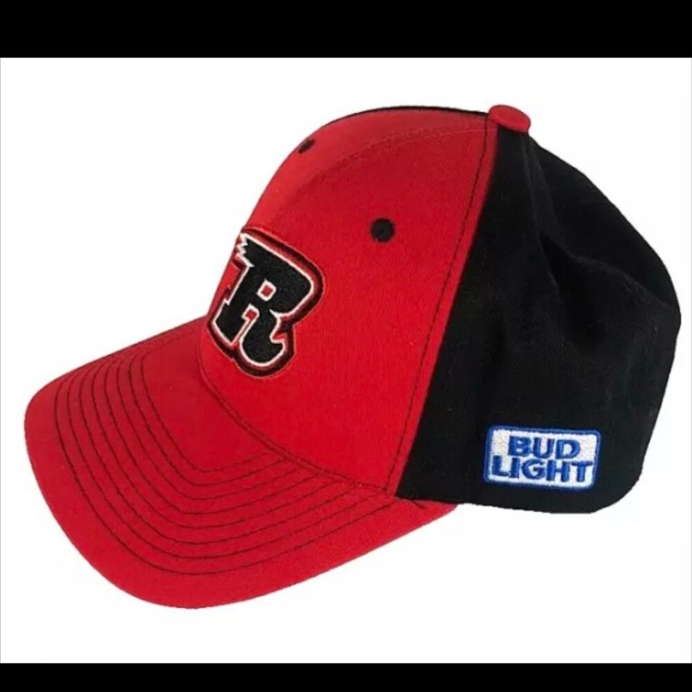 Rapid City Rush - ECHL Minor Hockey League Team - Red & Black Cap Bud Light-EUC - Picture 2 of 3
